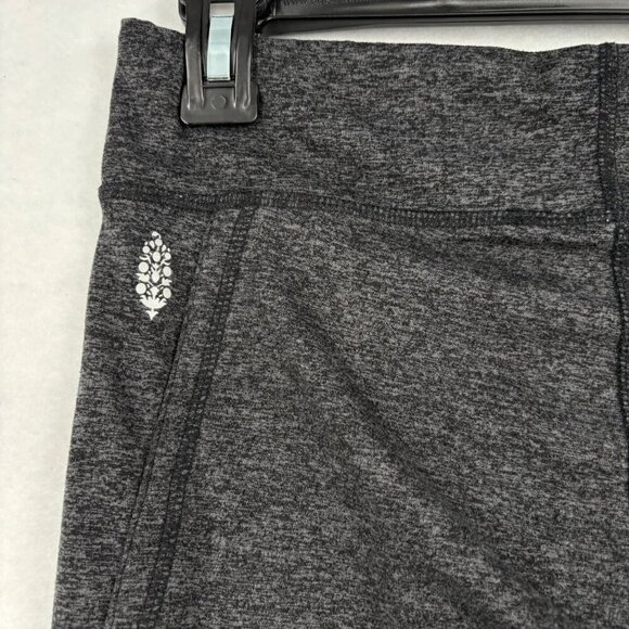 Free People Movement Infinity Leggings Size M Dark Gray High Rise Cut Outs - Picture 9 of 13